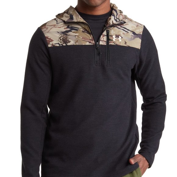 Under Armour Other - Under Armour Men's Sz Large Specialist Grid ½ Half Zip Hoodie Black/Camo NWT $90